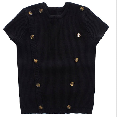 Button Rib Sweater G2135