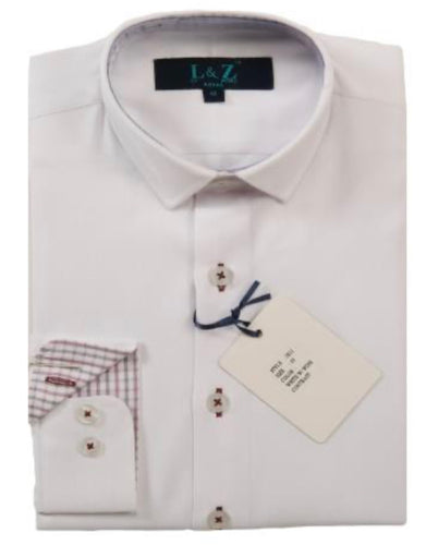 White Wine Contrast Dress Shirt 5512