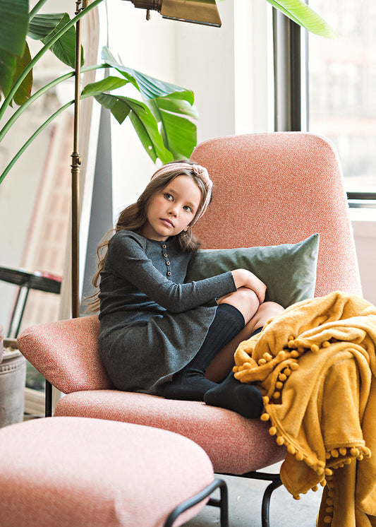 Ribbed Long-sleeve Henley