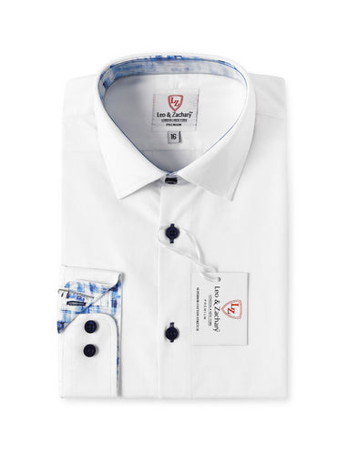 NON IRON White Dress Shirt P5507