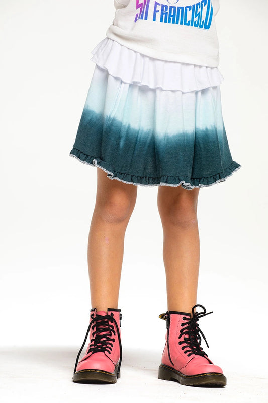 Dip Dye Tiered Ruffle Skirt