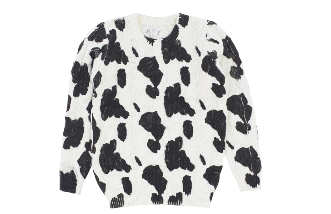Cowhide Cable Sweater G2006