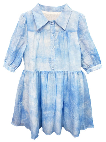 Tie Dye Shirt Dress M-4919