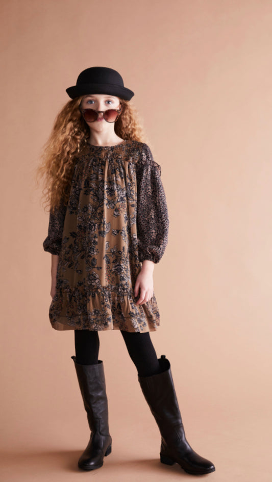 Floral Shirred Dress 1224