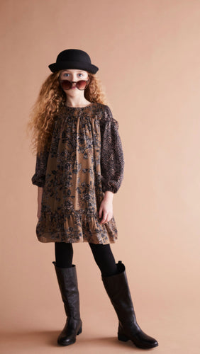 Floral Shirred Dress 1224