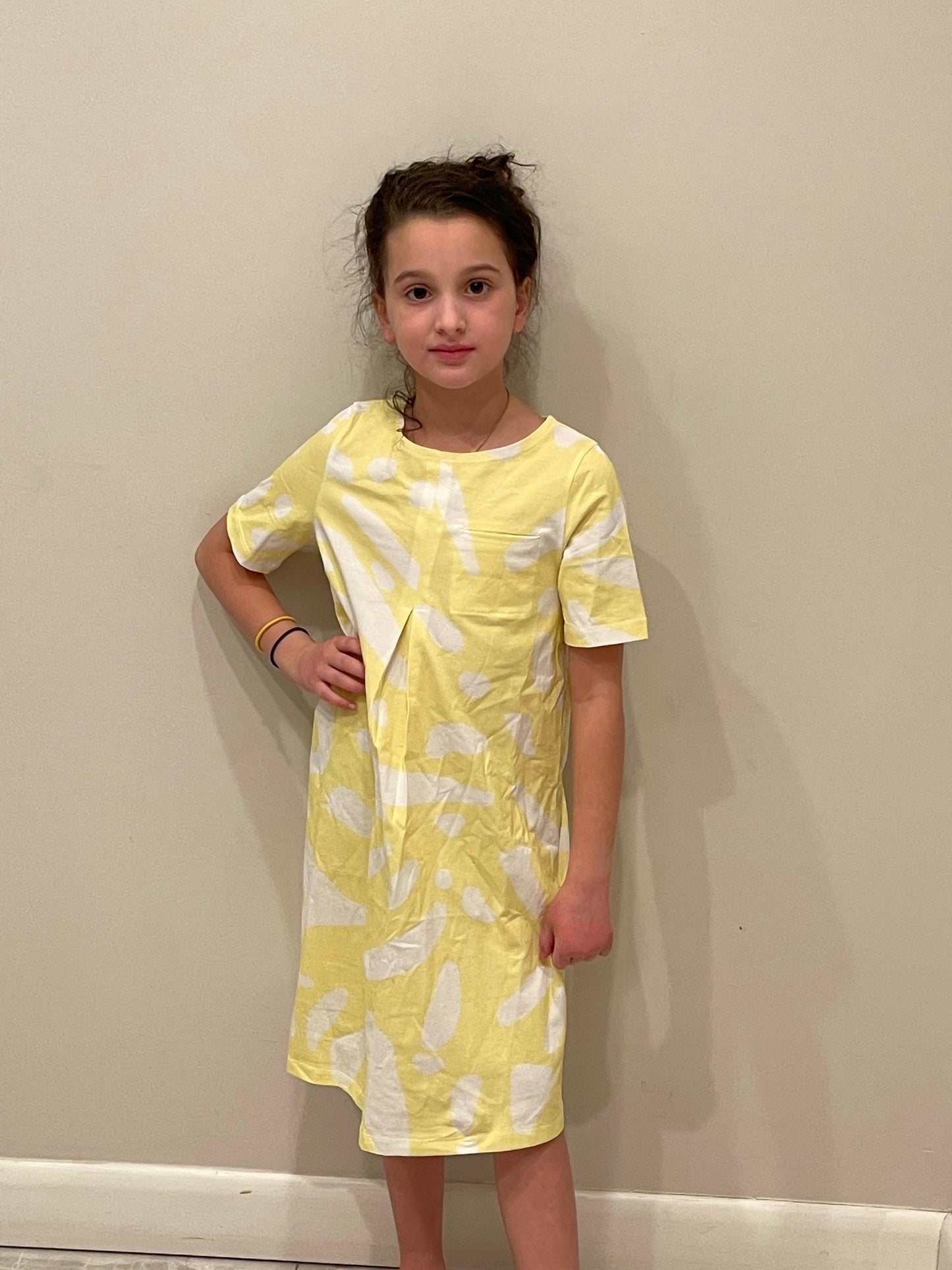 Yellow Print Dress