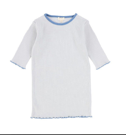 Lettuce edge tee 3/4 sleeve