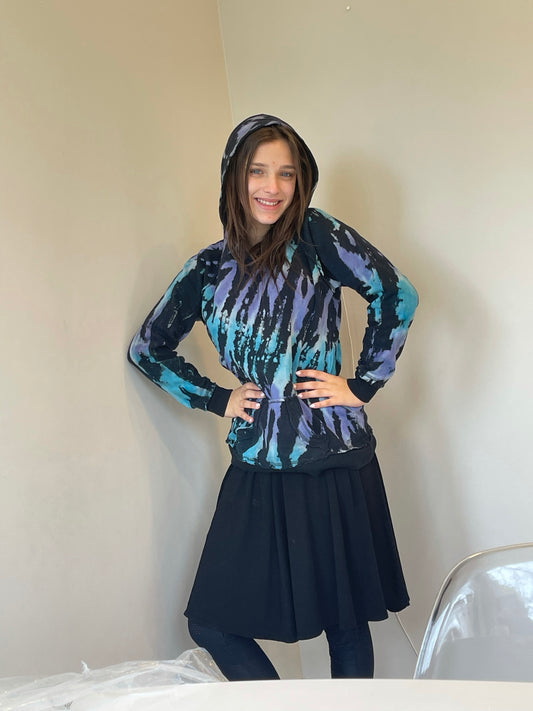 Tie Dye Burnout Pullover Sweatshirt B387X