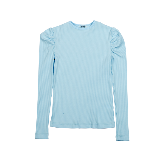 Puff Sleeve Ribbed Top YT1448