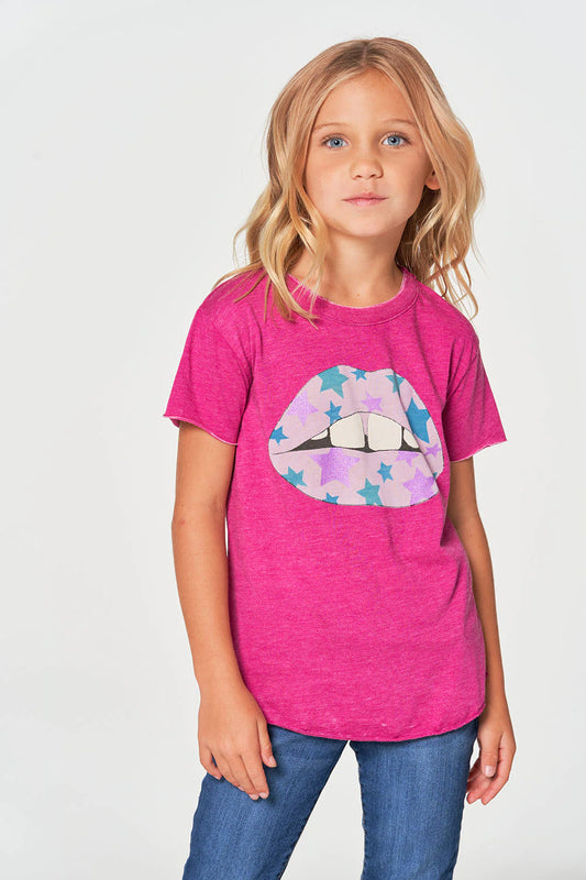 Hot pink star lips