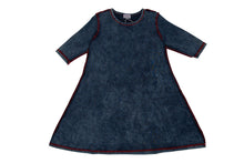 Load image into Gallery viewer, Red Stitched Denim Dress
