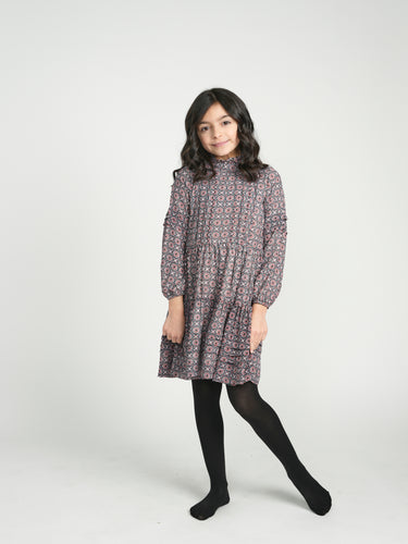 Frilly Print Dress GW24-B