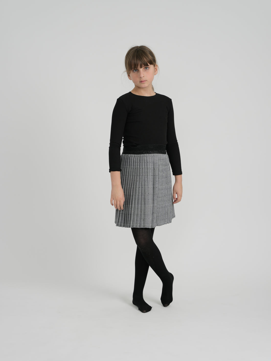Patterned Pleated Skirt GW303-A