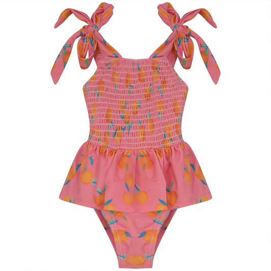 Printed Smocked Swimsuit CY1491