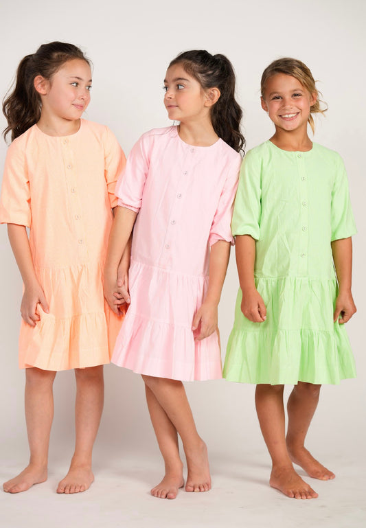 NEON PINSTRIPE DRESS DLS2218-A/B/C