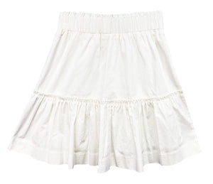 White Ruffle Skirt D-1105