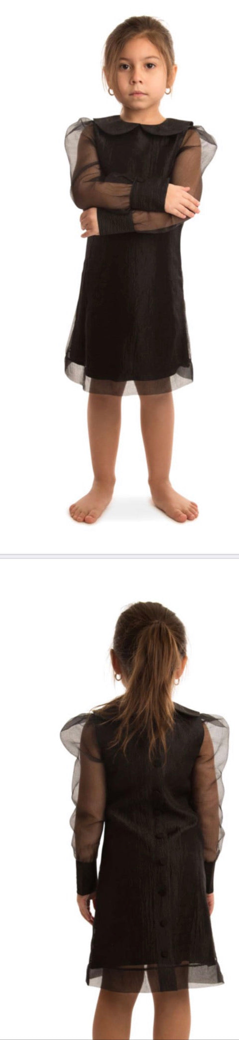 Detailed Black Dress SNK1020B