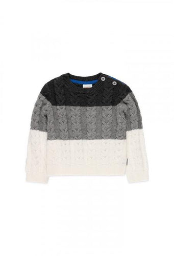 Tricolor Knit Sweater 715036-8124
