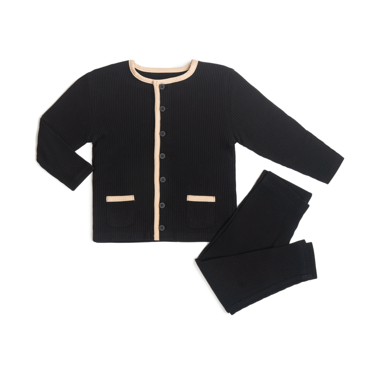 Contrast Rib Two Piece y1480E