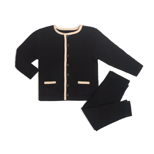 Contrast Rib Two Piece y1480E