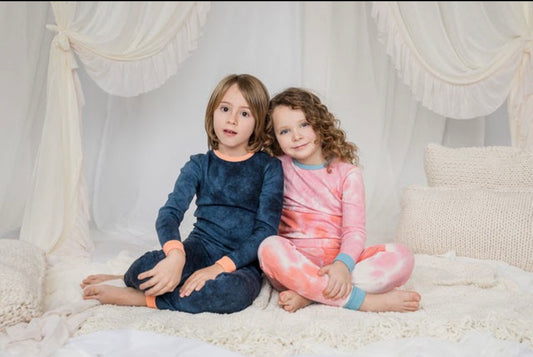 2 Piece Waffle Tie Dye PJ y1412