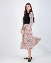 Load image into Gallery viewer, Vertical Striped Colorful Pleated Skirt DS2Y2995S
