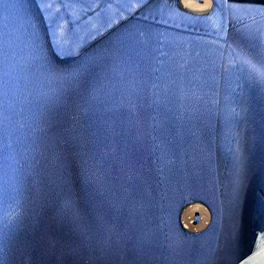 CB1145-NMW-G navy mineral wash heirloom woven shirt