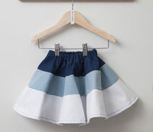 Load image into Gallery viewer, Blue Lagoon Colorblock Skirt T2025