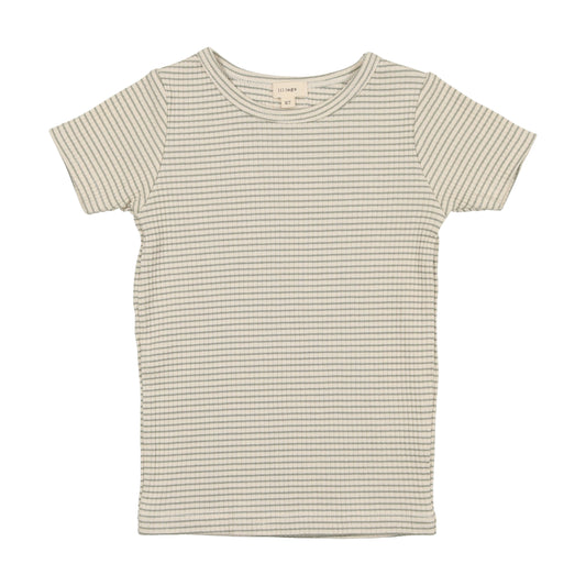 Striped Ribbed Short Sleeve Tee SPST
