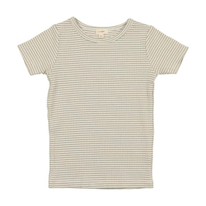 Striped Ribbed Short Sleeve Tee SPST