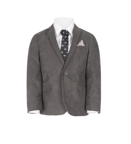Charcoal Velvet Blazer
