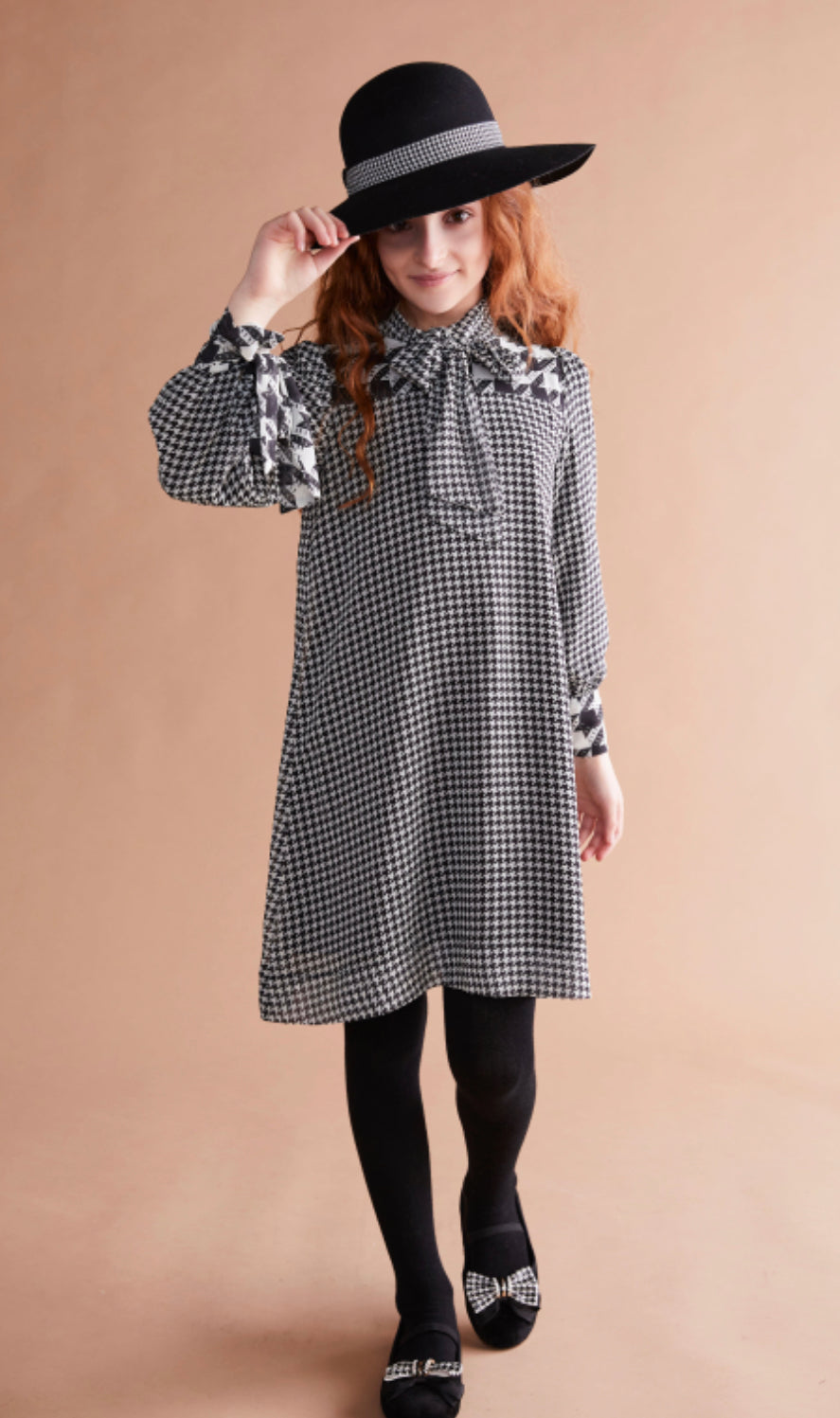 Houndstooth Ties Dress 1265
