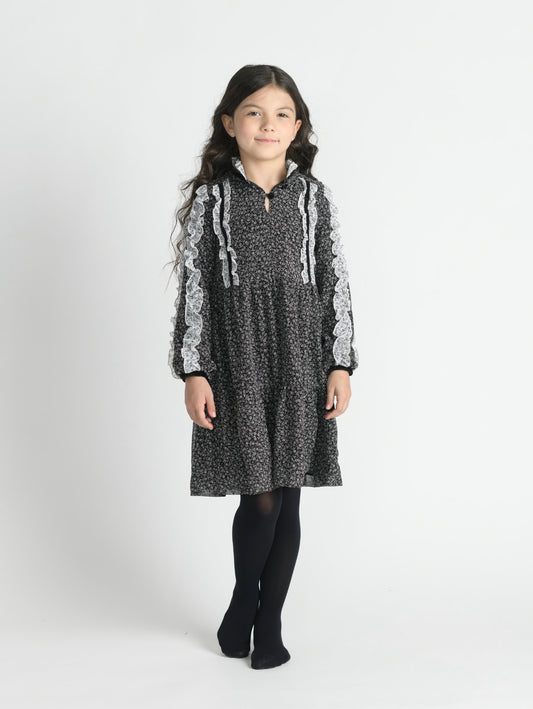 Black and White Crepe Dress FW2182