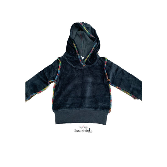 Contrast Stitch Velour Sweatshirt