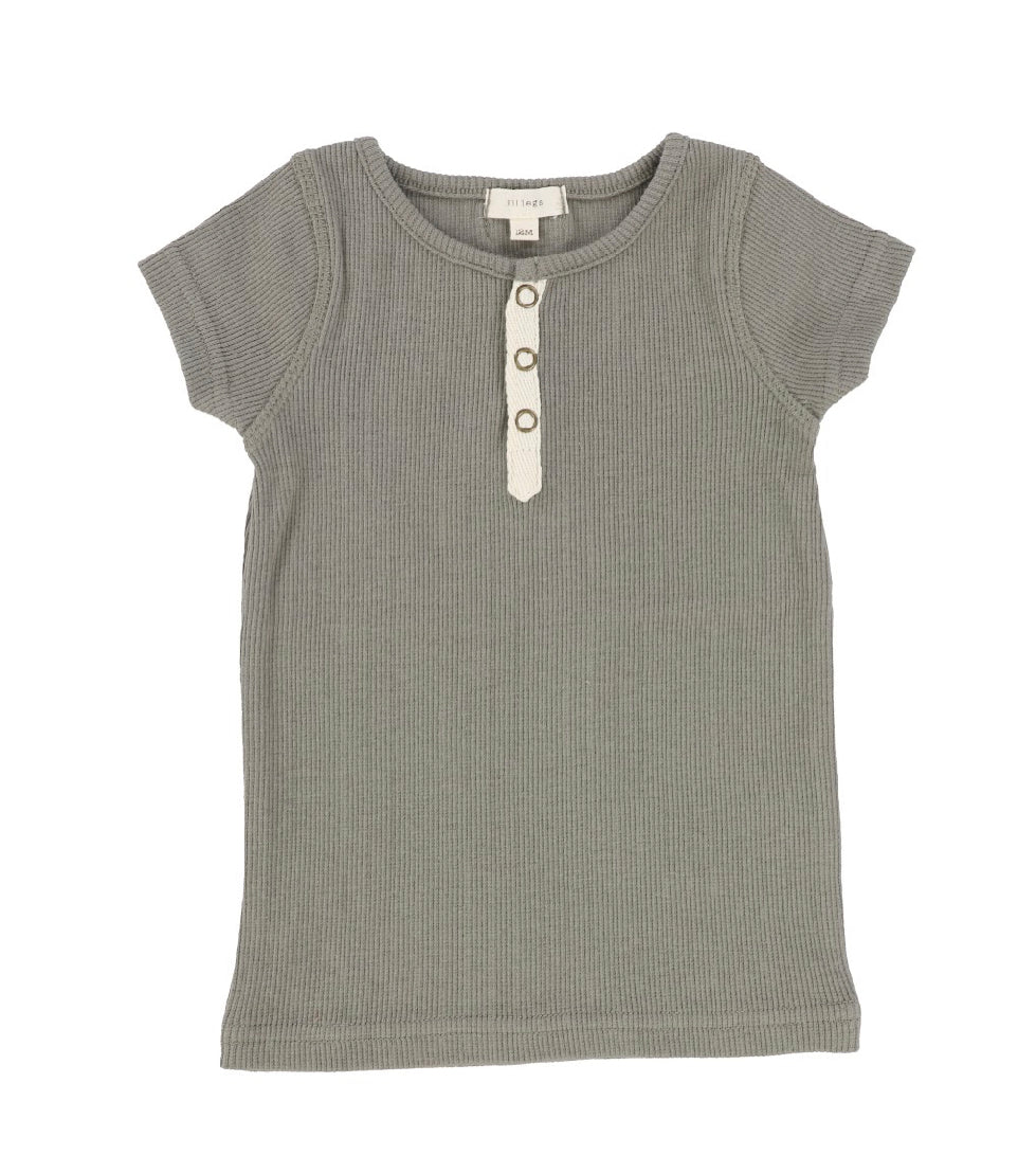 Ribbed Tab Short Sleeve Tee Moss