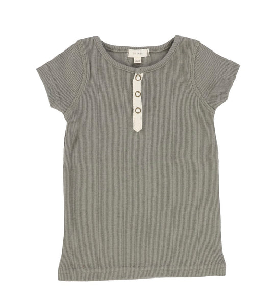 Ribbed Tab Short Sleeve Tee Moss