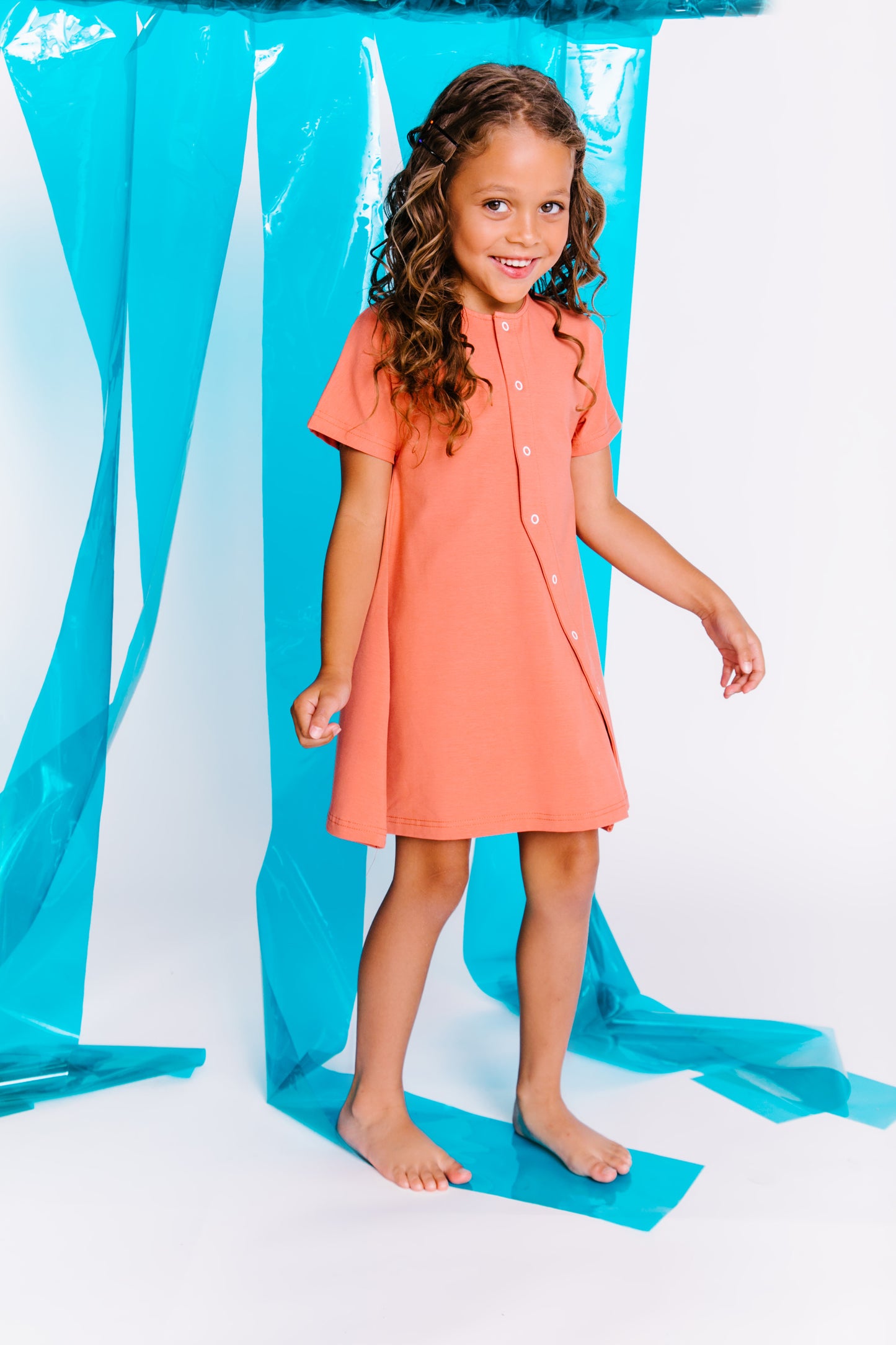 Asymmetrical Snap Dress A1960