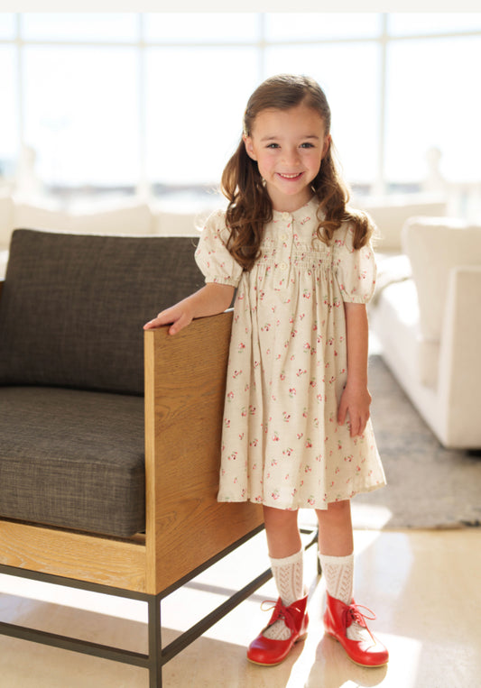 Printed Smocked Dress DS2Y3094D