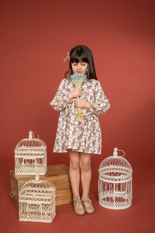 Feather Print Dress Y2646D