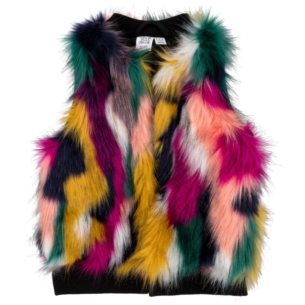 Colorful Furry Vest