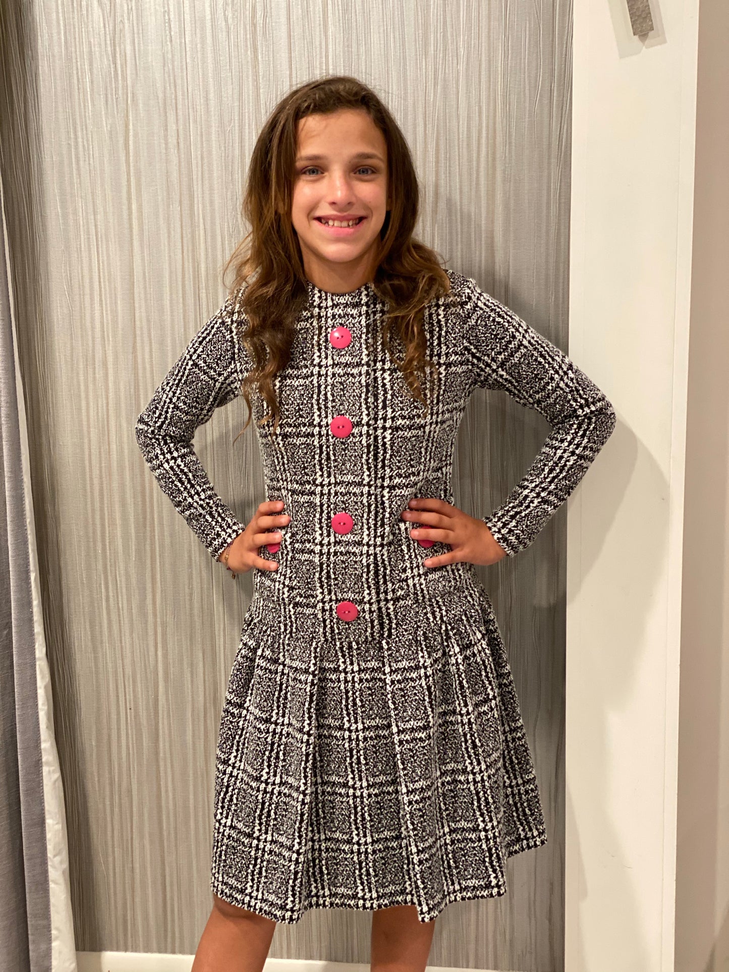 Teen Houndstooth Dress