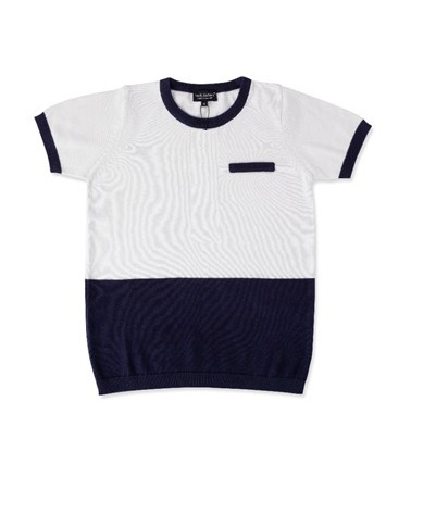 Short sleeve cotton sweater polo