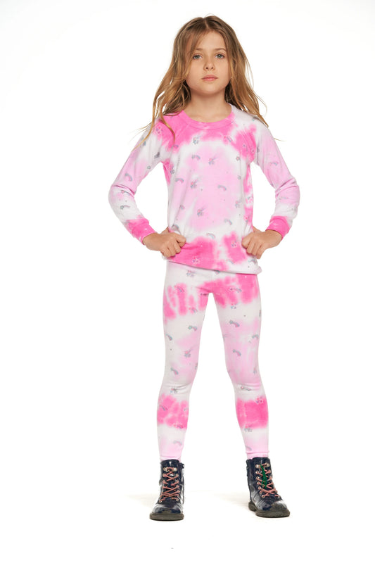 Shooting Star Print Tie Dye Fitted Sweats CHTW43