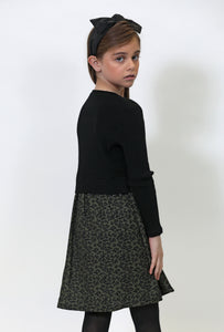 Leopard Detail Knit Dress FA2114-B