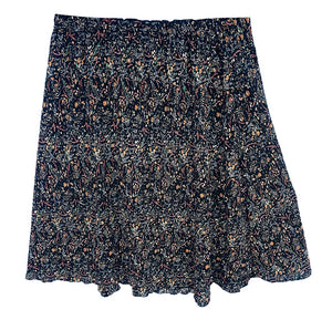 Crinkled Floral Skirt M-4903