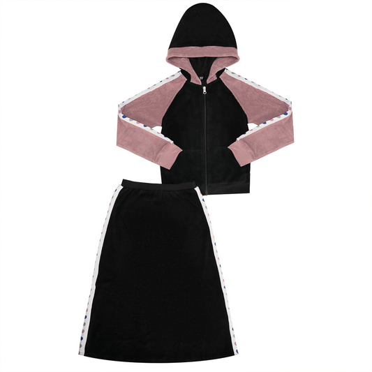 Color Block Terry 2 Piece y1223