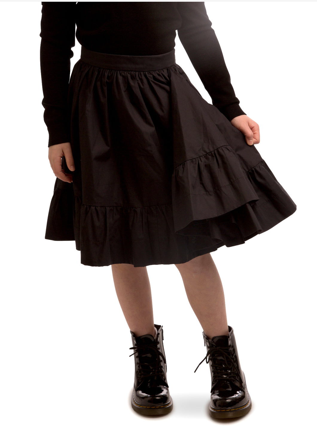 Black Ruffle Skirt SNK1344A