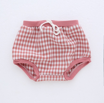 B377 tank set with gingham bloomers