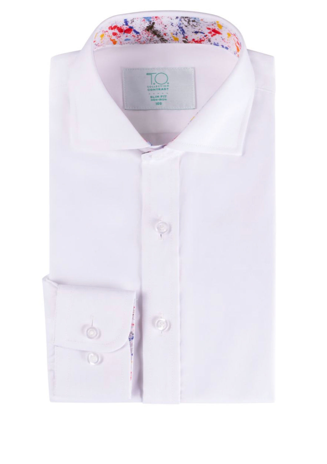 T.O. Slim Long Sleeve White Shirt TOCBSB