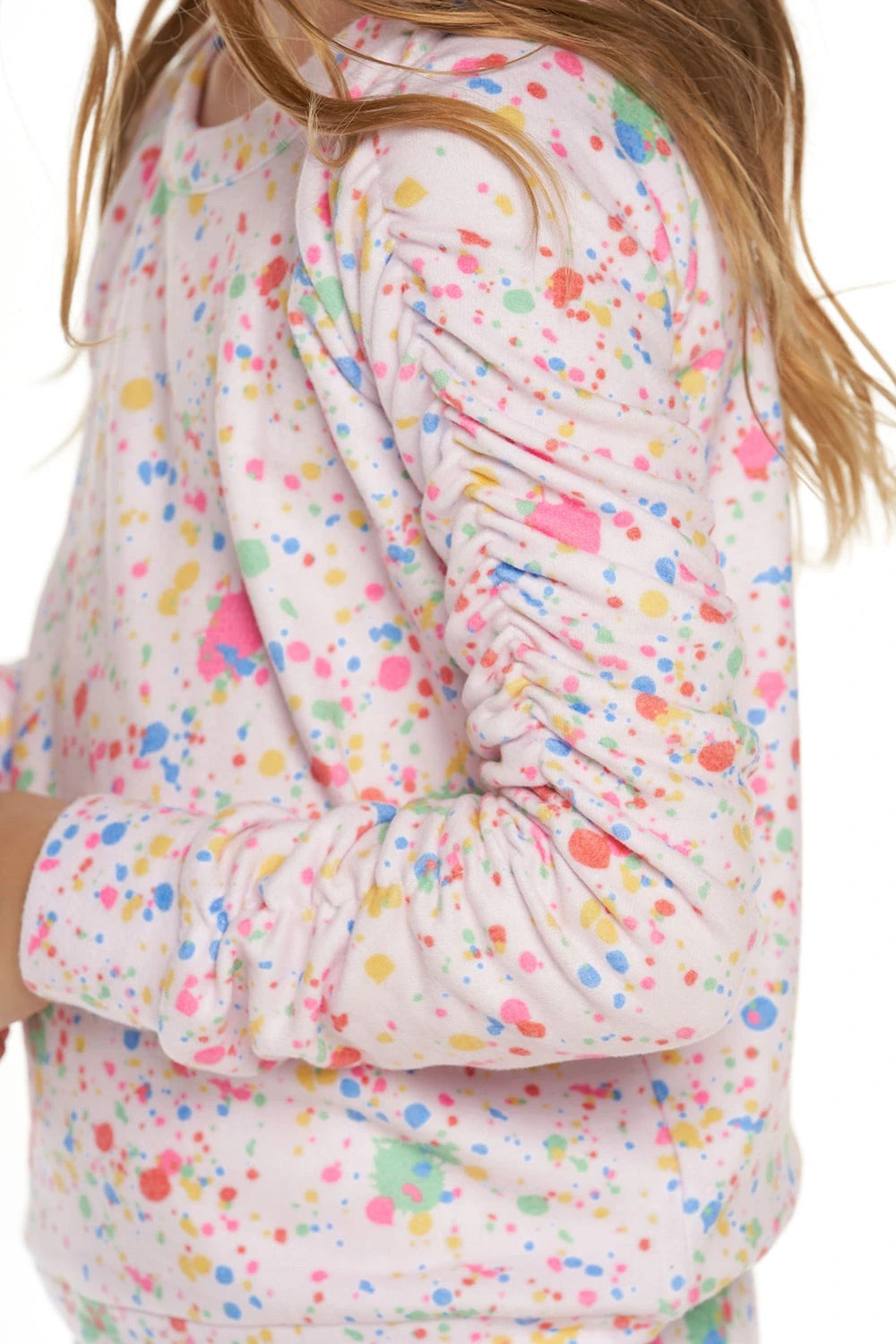 Rainbow Splatter Heart Pullover CHTW262